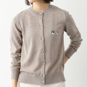 NWT Maison Kitsuné Double Fox Head Wool Cardigan – Cozy Chic 🦊 (#122)